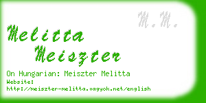 melitta meiszter business card